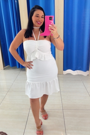 Vestido babado